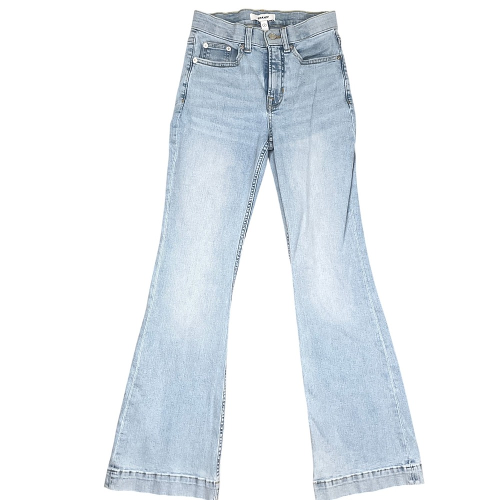 Spanx Redefine Jeans Womens 2 Light Blue Flare Turner Wash High Rise 21312Q